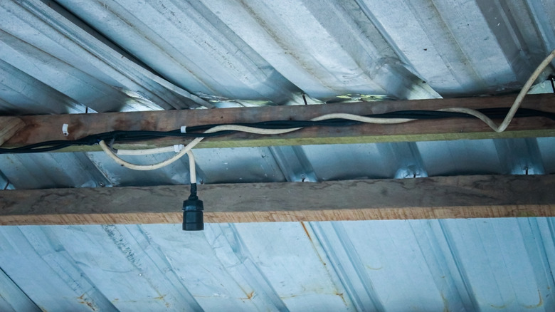 extension cords in attic