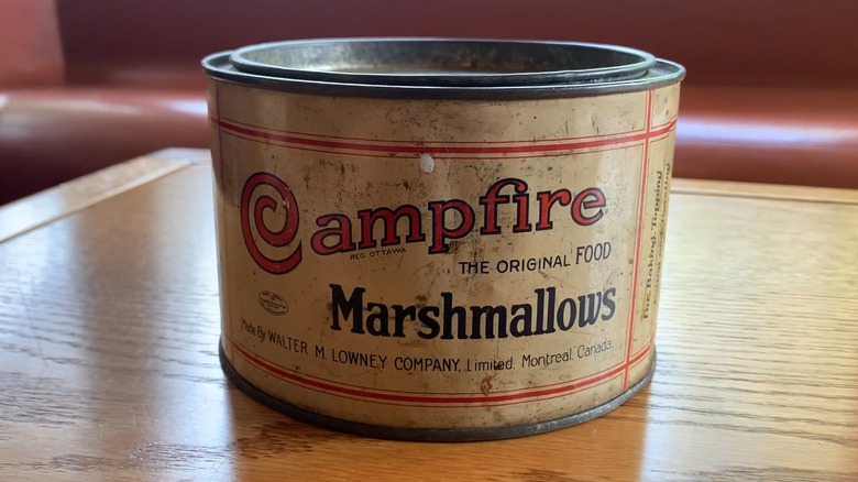 Campfire marshmallow tin