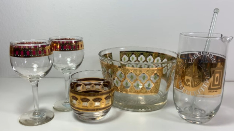 Assorted Culver glasses