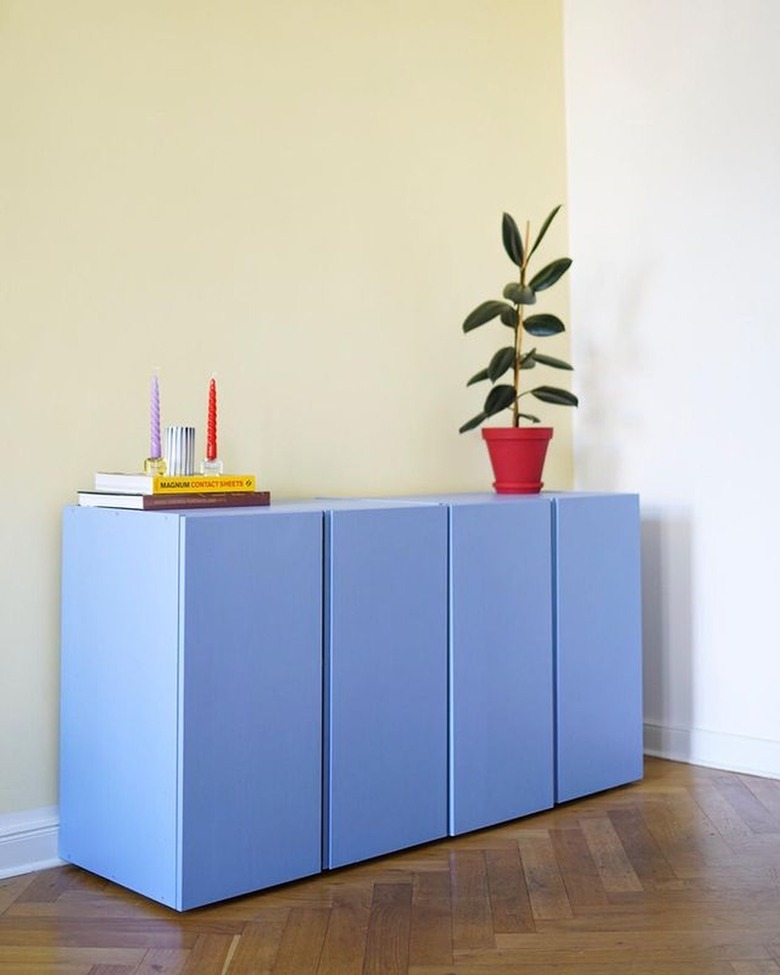 IKEA Ivar cabinet with periwinkle paint