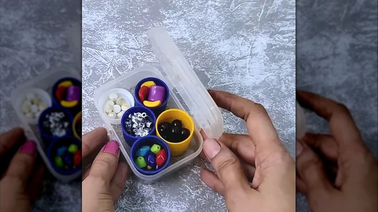 Laundry detergent lids made into storage containers