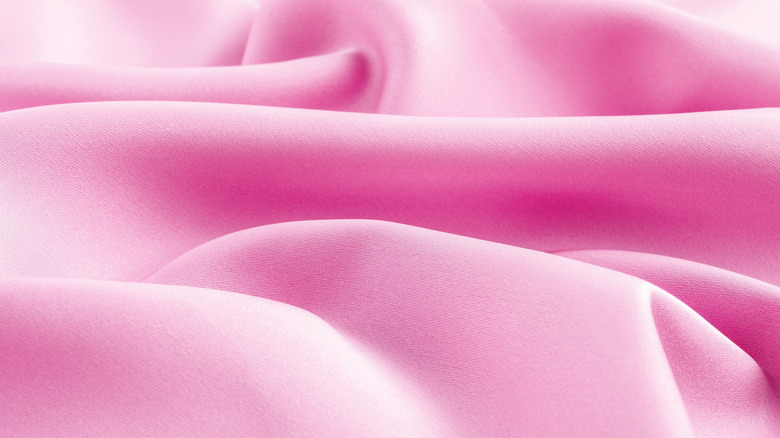 Pink acetate satin fabric
