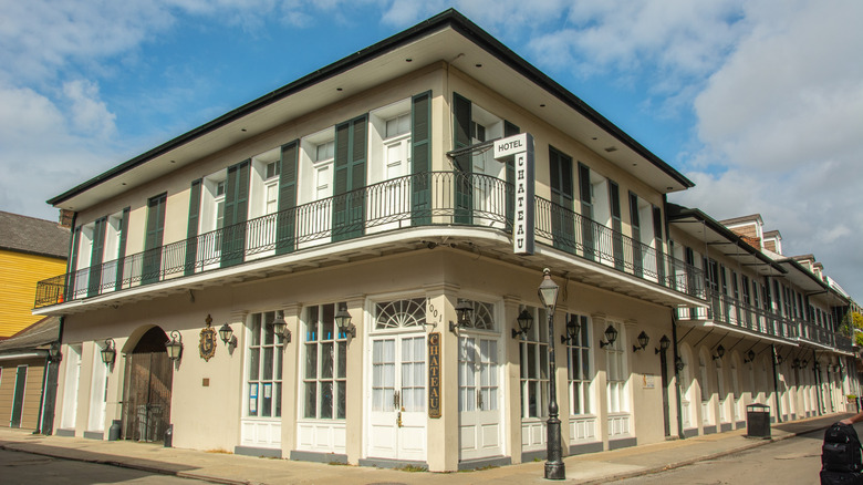 French colonial brick building in New Orleans