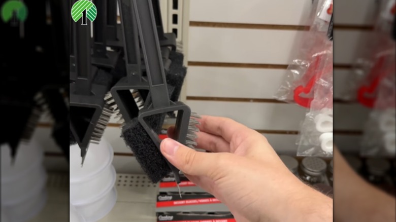 a grill-cleaning brush at Dollar Tree