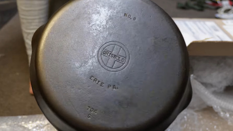 Cast iron pan with Griswold logo