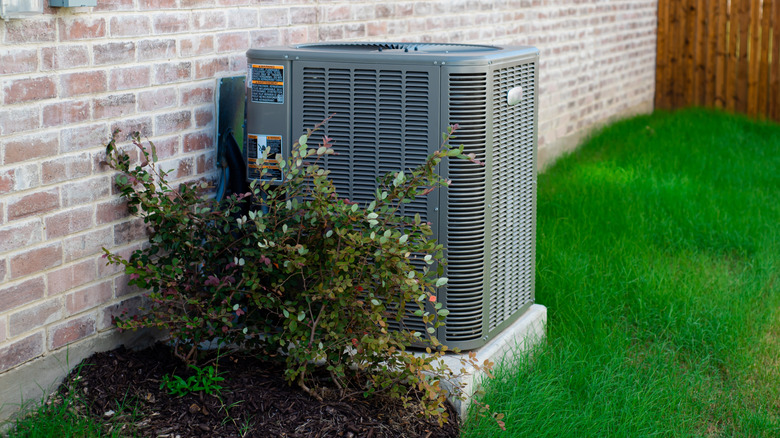 side view of the exterior of an HVAC system