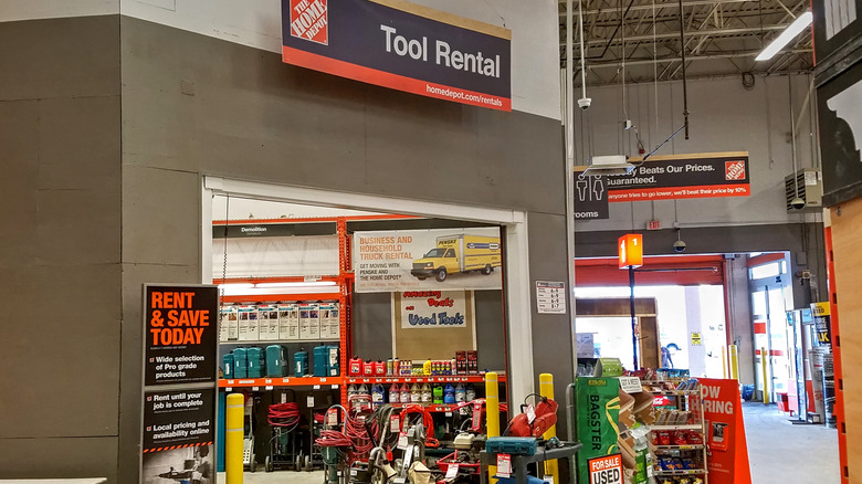Home Depot rental service area