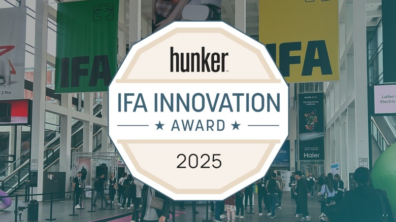 IFA Berlin trade show with Hunker IFA Innovation Award 2025 badge