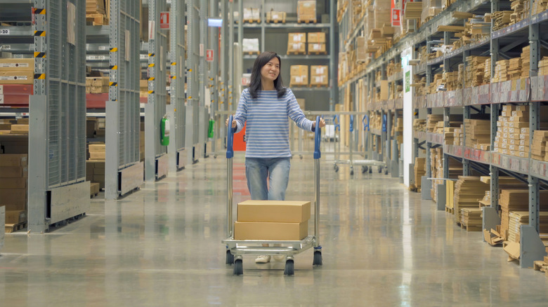 A person shopping at IKEA