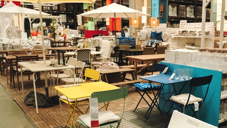 Patio section of an IKEA store