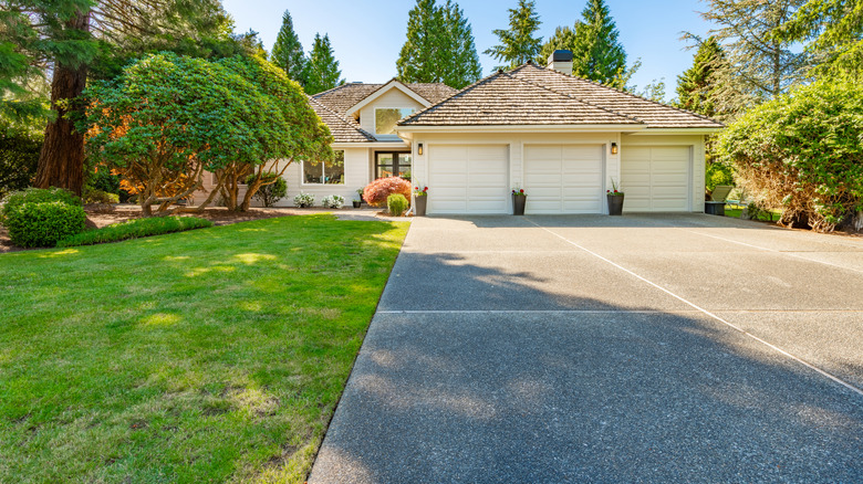 House with a wide driveway