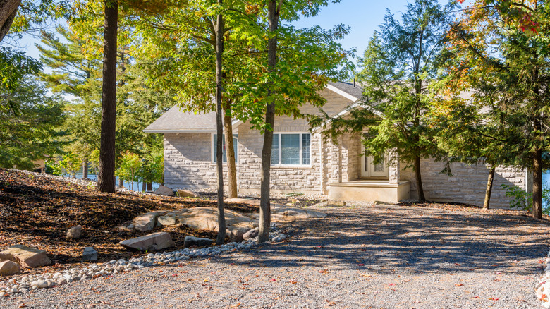 This gravel driveway can be replaced with an eco-friendly alternative.