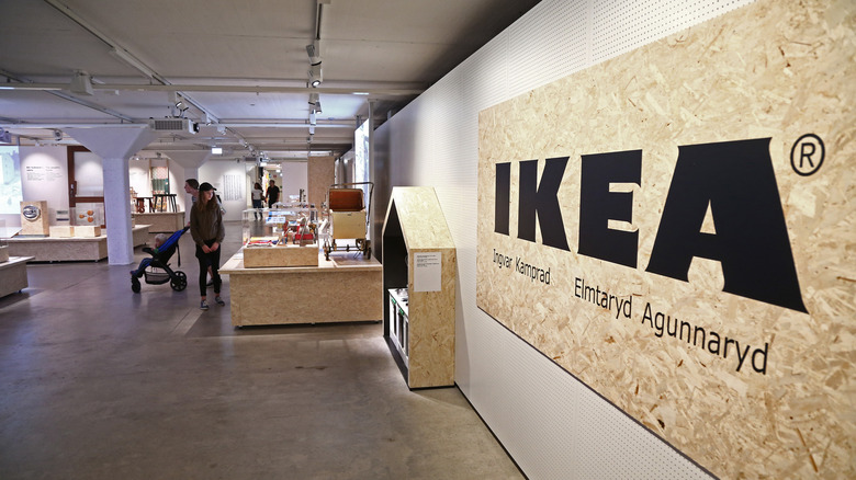 People wander around the IKEA Museum in Sweden