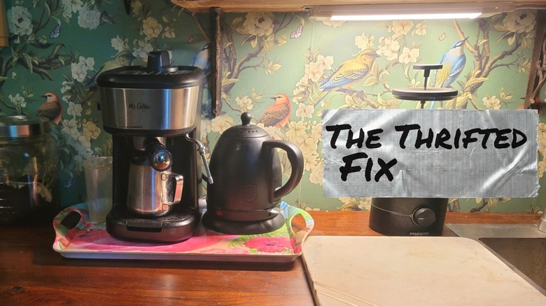 Some of our coffee and tea things that needed a home