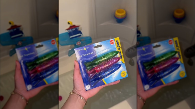 a pack of Dollar Tree light-up torpedoes