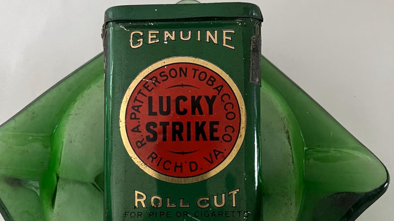 Vintage box of Lucky Strike cigarettes