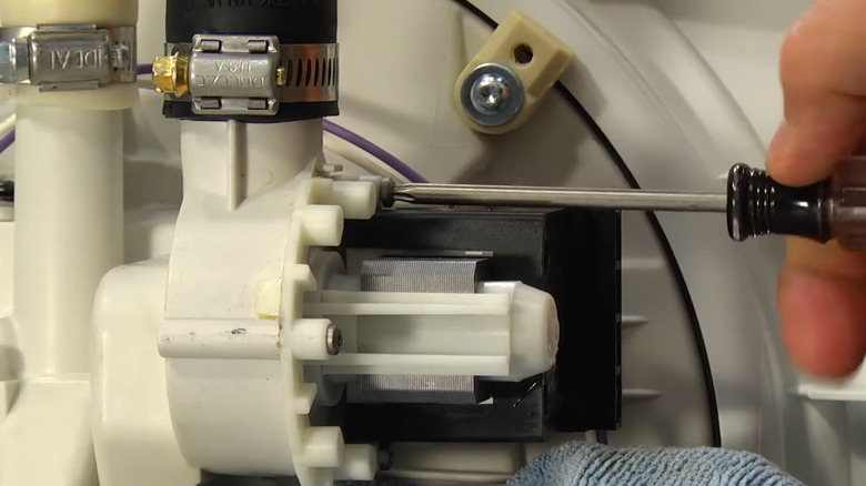 Installing a drain pump in a Frigidaire dishwasher