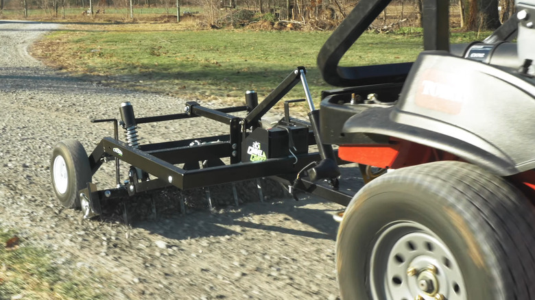 An ABI Gravel Grader in action