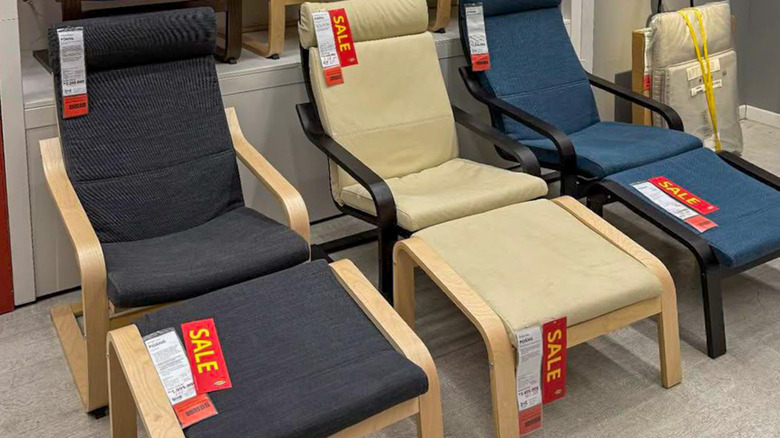 Lounge chairs in varied colors on discount