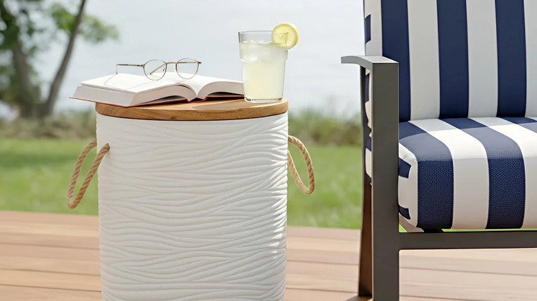Stylecraft outdoor storage table and cooler