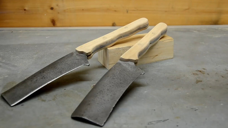 Knives made from lawn mower blades