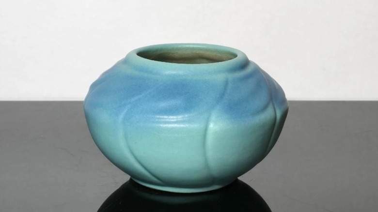 Small blue Van Briggle vase