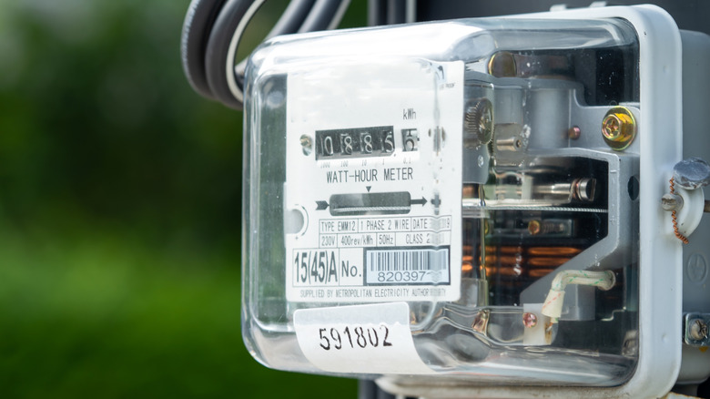 A residential electric meter